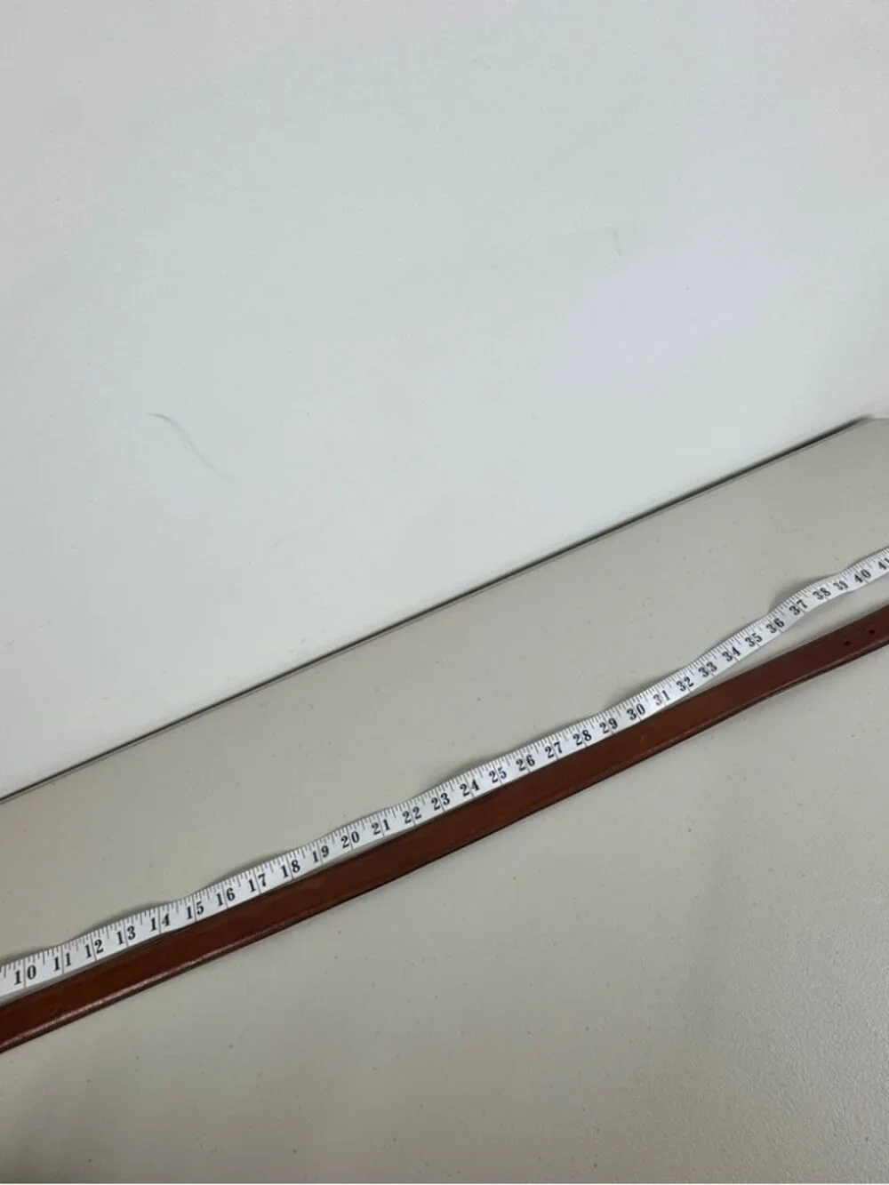 Tommy Hilfiger Leather Belt Brown Classic Silver Buckle Size 40